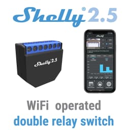 Shelly 2.5 Smart Home Double Relay WiFi Switch Roller Shutter Open Source Wireless For Garage Door Curtain Dual Power Metering