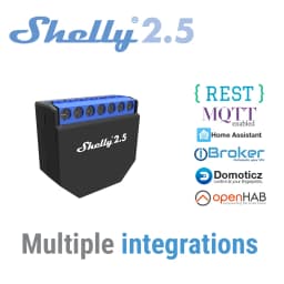 Shelly 2.5 Smart Home Double Relay WiFi Switch Roller Shutter Open Source Wireless For Garage Door Curtain Dual Power Metering