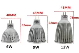 1X High Power Lampada Led MR16 Cob 6 W 9 W 12 W Led Cob Spotlight Cool White MR16 GU 5.3 GU10 12V/110V/ 220V Lamp