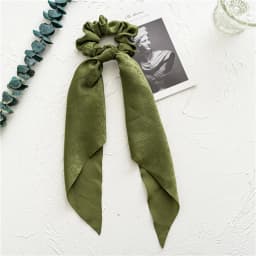 Fashion Leopard Print Bow Satin Long Ribbon Ponytail Scarf Hair Tie Scrunchies Women Girls Elastic Hair Bands Hair Accessories