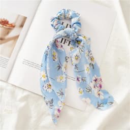 Fashion Leopard Print Bow Satin Long Ribbon Ponytail Scarf Hair Tie Scrunchies Women Girls Elastic Hair Bands Hair Accessories