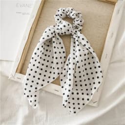 Fashion Leopard Print Bow Satin Long Ribbon Ponytail Scarf Hair Tie Scrunchies Women Girls Elastic Hair Bands Hair Accessories