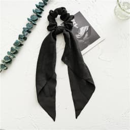 Fashion Leopard Print Bow Satin Long Ribbon Ponytail Scarf Hair Tie Scrunchies Women Girls Elastic Hair Bands Hair Accessories