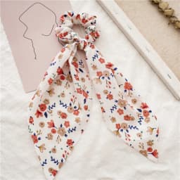Fashion Leopard Print Bow Satin Long Ribbon Ponytail Scarf Hair Tie Scrunchies Women Girls Elastic Hair Bands Hair Accessories