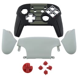 eXtremeRate Octagonal Gated Sticks Design DIY Grip Housing Shell, Replacement Faceplate Backplate for NS Switch Pro Controller