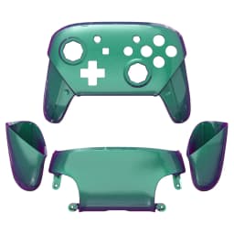 eXtremeRate Octagonal Gated Sticks Design DIY Grip Housing Shell, Replacement Faceplate Backplate for NS Switch Pro Controller