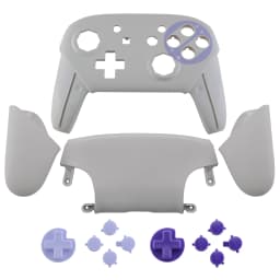 eXtremeRate Octagonal Gated Sticks Design DIY Grip Housing Shell, Replacement Faceplate Backplate for NS Switch Pro Controller