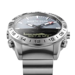 NORTH EDGE Men‘s Dive 50M Sports Digital Watch Luxury Full Steel Business Watches Waterproof 200m Altimeter Barometer Compass