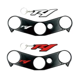 Motorcycle Pad Triple Tree Top Clamp Upper Front End Decals Carbon Fiber Stickers For Yamaha YZF1000 YZFR1 YZF-R1 2004 2005 2006