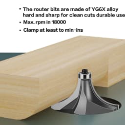 1/4&6mm Shank Corner Round Over Router Bit with Bearing Milling Cutter for Wood Woodwork Tungsten Carbide