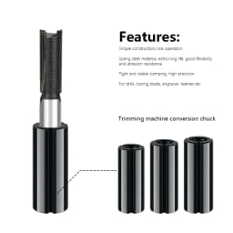 XCAN Router Bit Adapter Collet 6 6.35 8 10 12 12.7mm Precision Chuck for Milling Cutter End Mill Adapter CNC Machine Tool Holder