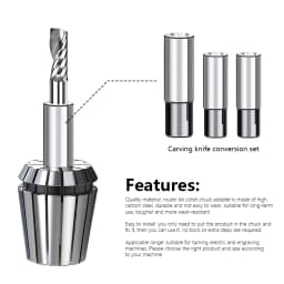 XCAN Router Bit Adapter Collet 6 6.35 8 10 12 12.7mm Precision Chuck for Milling Cutter End Mill Adapter CNC Machine Tool Holder
