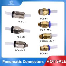 PC4-M6 PC4-M5 PC4-01 PC6-01 KJH04-M6 Pneumatic Connectors For PTFE Tube Coupler J-Head Fittings Ender 3 CR10 3D Printer