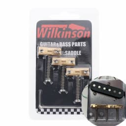 Wilkinson Guitar Bridge 3pcs Brass Guitar Bridge Compensated Saddles For Tele Telecaster Guitar Replacement Part