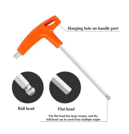 2/2.5/3/4/5/6/8/10mm Flat/Ball Head Hex Key Allen Wrench Hand Tool Universal Quick Snap Adapter Chrome Vanadium Steel Hexagona