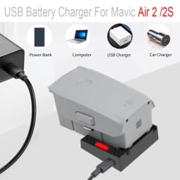 USB Battery Charger For Mavic Air 2 /2S Drone Fast Charger Battery USB Charging With TYPE C Cable Accessories