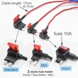 5V 2A Dash Cam Car Camcorder Vehicle DVR Hardwire Kit Cord Cable Power Cable With Mini Micro Type-C USB 3.1Meters Auto Charging