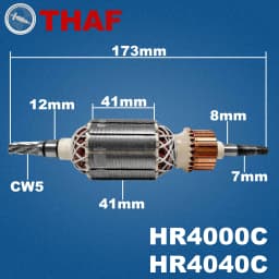AC220V-240V HR4000C HR4040C Armature Rotor Anchor Motor Replacement Spare Parts For MAKITA Rotary Hammer