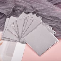 50/10 pcs 8x8cm Silver Polishing Cloth Jewelry Cleaning Anti Tarnish Reusable Soft Wiping Cloth Keep Jewelry Shining Tools