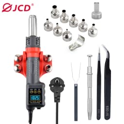 JCD 750W Micro Hot Air Gun 8208 Portable LCD Display Rework Station Heat Gun Hair Dryer Temperature Adjustable BGA Welding Tools
