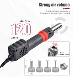 JCD 750W Micro Hot Air Gun 8208 Portable LCD Display Rework Station Heat Gun Hair Dryer Temperature Adjustable BGA Welding Tools