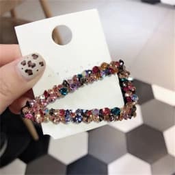 New Shiny Rhinestone Elegant Colour BB Hair Clips Women Girl Crystal Hairpin Headdress Fashion Barrettes Hair Accessories Gift