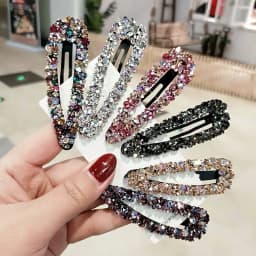 New Shiny Rhinestone Elegant Colour BB Hair Clips Women Girl Crystal Hairpin Headdress Fashion Barrettes Hair Accessories Gift