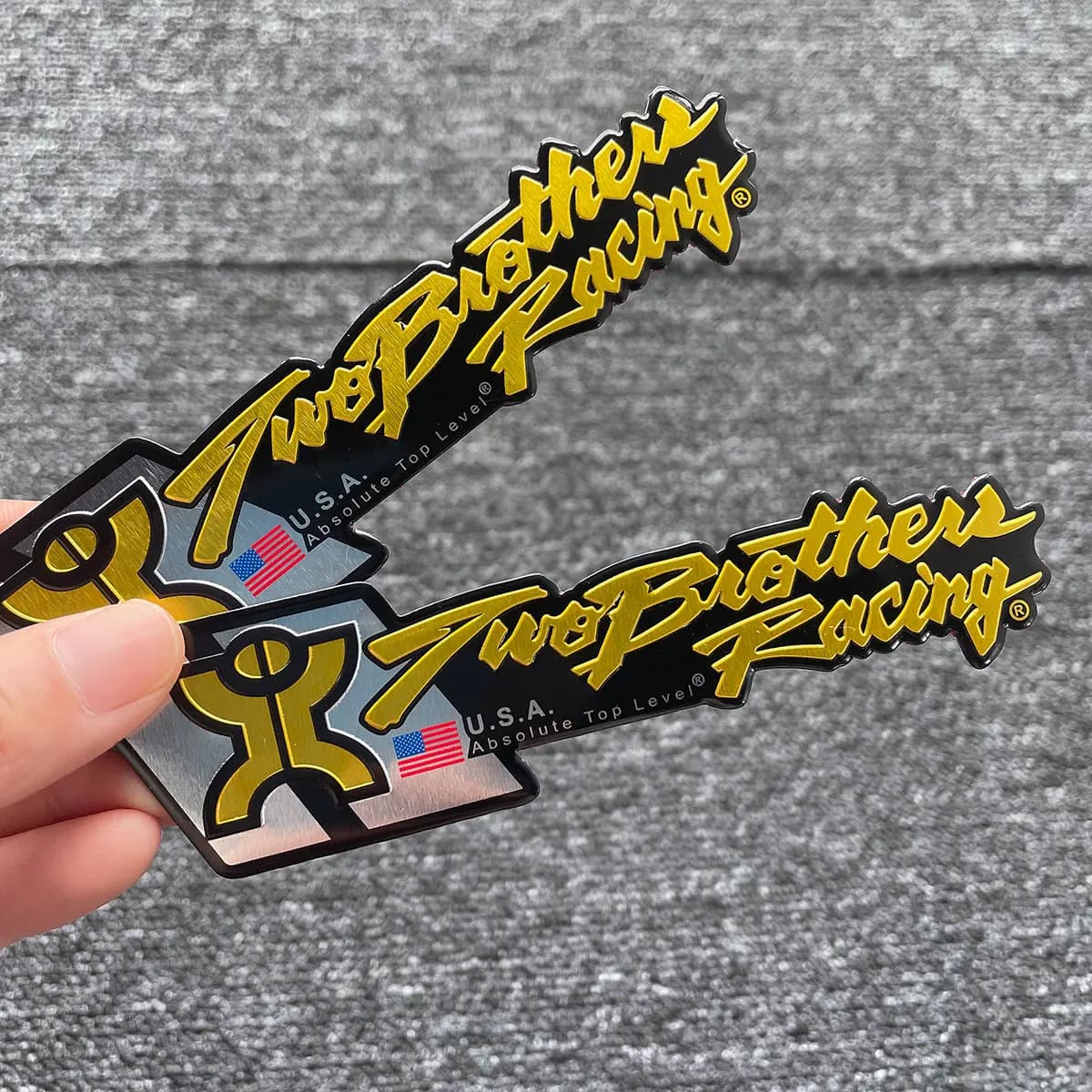 2PCS/Lot Aluminium Motorcycle Exhaust Pipes Pipe Decal Stickers Accessories For USA Brother for YAMAHA Kawasaki Suzuki Honda