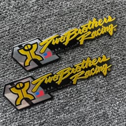 2PCS/Lot Aluminium Motorcycle Exhaust Pipes Pipe Decal Stickers Accessories For USA Brother for YAMAHA Kawasaki Suzuki Honda