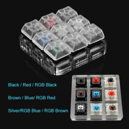 Switch Tester Cherry MX Kailh Gateron Greetech  RGB BOX black red brown blue 4 6 8 9 12 Key Keycaps Mechanical Keyboard Switch