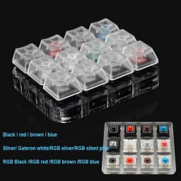 Switch Tester Cherry MX Kailh Gateron Greetech  RGB BOX black red brown blue 4 6 8 9 12 Key Keycaps Mechanical Keyboard Switch