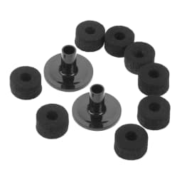 8Pcs Cymbal Stand 25mm Felt Washer + 2Pcs Cymbal Sleeves Replacement for Shelf Drum Kit