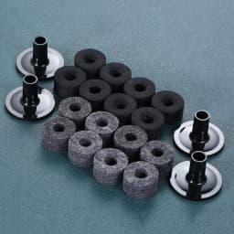 8Pcs Cymbal Stand 25mm Felt Washer + 2Pcs Cymbal Sleeves Replacement for Shelf Drum Kit