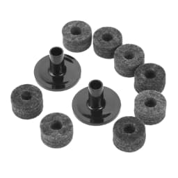 8Pcs Cymbal Stand 25mm Felt Washer + 2Pcs Cymbal Sleeves Replacement for Shelf Drum Kit