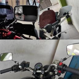 1 Pair Universal 10mm Handle Bar Motorcycle Rearview Motorbike Mirror Side Mirrors Accessories for Honda Suzuki Yamaha Kawasaki