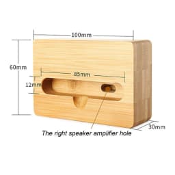 Phone Sound Amplifier Universal Phone Holder Stand Cellphone Wood Loudspeaker Holder