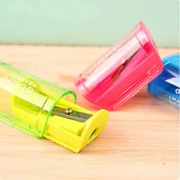 1PC Candy Color Transparent Pencil Sharpener - Plastic Standard Pencil Cutter for School Office Art Supplies