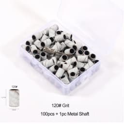 Nail Sanding Ring Bands 80/120/180/240 Grit Electric Manicure Drill Grinding Heads UV Gel Polish Removal Pedicure Abrasive Tools