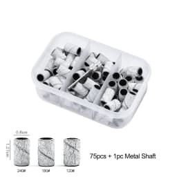 Nail Sanding Ring Bands 80/120/180/240 Grit Electric Manicure Drill Grinding Heads UV Gel Polish Removal Pedicure Abrasive Tools
