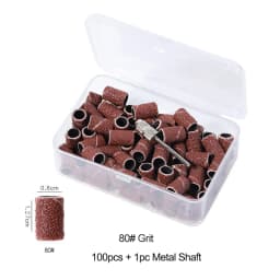 Nail Sanding Ring Bands 80/120/180/240 Grit Electric Manicure Drill Grinding Heads UV Gel Polish Removal Pedicure Abrasive Tools