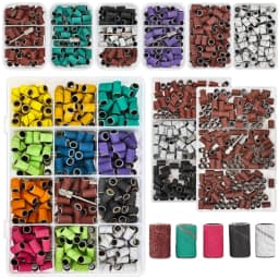 Nail Sanding Ring Bands 80/120/180/240 Grit Electric Manicure Drill Grinding Heads UV Gel Polish Removal Pedicure Abrasive Tools