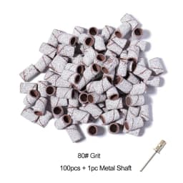 Nail Sanding Ring Bands 80/120/180/240 Grit Electric Manicure Drill Grinding Heads UV Gel Polish Removal Pedicure Abrasive Tools
