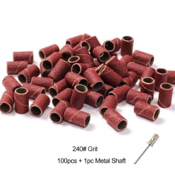 Nail Sanding Ring Bands 80/120/180/240 Grit Electric Manicure Drill Grinding Heads UV Gel Polish Removal Pedicure Abrasive Tools