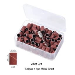 Nail Sanding Ring Bands 80/120/180/240 Grit Electric Manicure Drill Grinding Heads UV Gel Polish Removal Pedicure Abrasive Tools