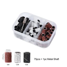 Nail Sanding Ring Bands 80/120/180/240 Grit Electric Manicure Drill Grinding Heads UV Gel Polish Removal Pedicure Abrasive Tools