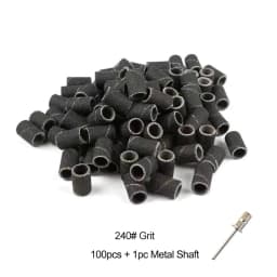 Nail Sanding Ring Bands 80/120/180/240 Grit Electric Manicure Drill Grinding Heads UV Gel Polish Removal Pedicure Abrasive Tools
