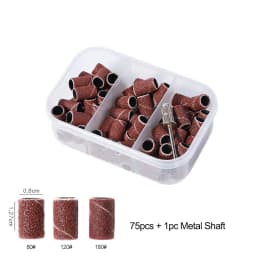 Nail Sanding Ring Bands 80/120/180/240 Grit Electric Manicure Drill Grinding Heads UV Gel Polish Removal Pedicure Abrasive Tools