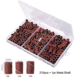 Nail Sanding Ring Bands 80/120/180/240 Grit Electric Manicure Drill Grinding Heads UV Gel Polish Removal Pedicure Abrasive Tools