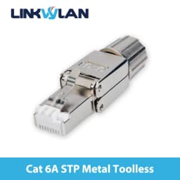RJ45 8P8C Cat 6A Cat7 Field Connector Full Shielded Termination Plug Toolless Modular Plug for 23AWG Solid Installation Cables