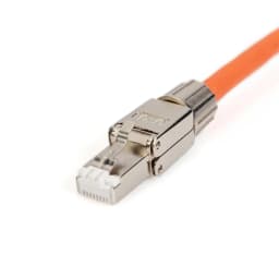 RJ45 8P8C Cat 6A Cat7 Field Connector Full Shielded Termination Plug Toolless Modular Plug for 23AWG Solid Installation Cables
